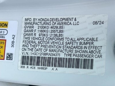 2024 Honda Accord Hybrid Touring